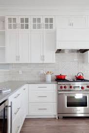 White And Gray Kitchen With Red Accents Kitchen Renovation White Kitchen Design Kitchen Cabinet Design