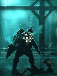 Bioshock 2 Big Daddy Anime Picture Search Engine Big Daddy Bioshock Drill Helmet Highres Little Sister Ponytail 490342 Bioshock Artwork Bioshock Art Bioshock Game