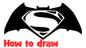 Drawing & illustration mixed media & collage fiber arts. How To Draw Batman V Superman Dawn Of Justice Logo Step By Step Youtube