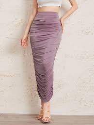 Voir plus d'idées sur le thème jupe crayon, jupe crayon taille haute, jupe. Shein Jupe Crayon Taille Haute Froncee Mode En Ligne Shein France