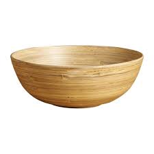 Lau Grosse Schale 20 Cm Aus Naturlichem Holz Schale Naturholz Bambus