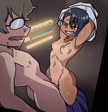 Rule 34 Dev - 1boy 1girls animated areolae armpits arms_behind_head arms_up  ass black_hair blue_skirt blush breasts brown_eyes clothed clothing erection  exhibitionism exhibitionist female gif glasses hayase_nagatoro hugellewd  in_locker inside_locker ...