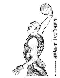 Color in this lebron james coloring page and others with our library of online coloring free lebron james coloring pages with basketball cartoon drawing printable for kids and adults. Lebron James Coloring Sheets Shefalitayal
