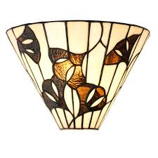 Glas lampe jugendstil jugendstil lampe deckenlampe geschliffenes glas bronze, lampe jugendstil glas pendelleuchte modern, jugendstil tischlampe schreibtischlampe lampe metall glas, wandleuchten beleuchtung wandleuchte lampe jugendstil glas, traumhafte jugendstil hängelampe lampe art. Halbrunde Wandleuchte Mit Gingkoblattern Aus Tiffany Glas Casa Lumi