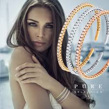 PURE Selection by Zoughaib & Sons HRD and GIA Certified Diamonds  (Available) Diamond Bangle ref. G2490 Gold weight: approx. 10.20 g, 18K  Total weight of Diamonds: approx. 1.80 ct For more Info