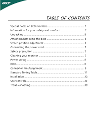 Plug in the monitor and power it up. Acer S181hl Manual Pdf Download Manualslib