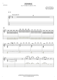 Please, thumbs up & subscribe! Zombie Notes And Tablature For Guitar Guitar 2 Part Playyournotes