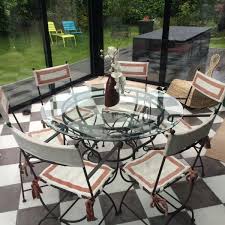 Ensemble de 6 chaises et une table en verre et fer forgé dimensions table : Achetez Ensemble Table Ronde Occasion Annonce Vente A Lesigny 77 Wb153600672