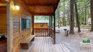 Poconos log cabin is perfect for large groups and bachelor parties. Cabin Camping Mountain Vista Cabin Camping In The Pocono Mountains