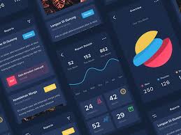 Dark Reports App App Dashboard Design Interactive Design