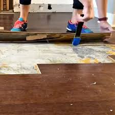 Hardwood floor installation:how to install like a pro, wood floor industry installation standards, how polyurethanes, tung oils and hard wax oils are just a few top coats that can be used to help protect a full trowel of flooring adhesive is applied and then the flooring is assisted with nail fasteners as a. How To Remove Glued Wood Flooring On Concrete Abbotts At Home
