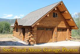 Providing ample space for one vehicle, the extremely large interior doubles up as a storage area for garden and household items. Garages And Barns Meadowlark Log Homes