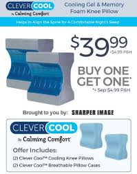 Clever Cool By Calming Comfort Official Tv Site Gel Memory Foam Knee Pillow Clever