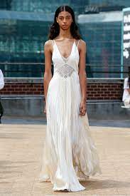 Springsummer 2020 Jonathan Simkhai Dresses Pleated Maxi Dress Short Bridal Gown