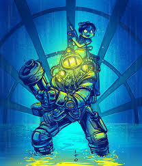 Bioshock 2 Big Daddy And Little Sister Big Daddy And Little Sister By Carlos Ito Salazar Bioshock Art Bioshock Bioshock Game