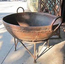 Keep pouring until you don't hear any more. Studded Iron Fire Bowl With Stand Mix Furniture Outdoor Fire Pit Outside Fire Pits Outdoor Fire Pit Designs