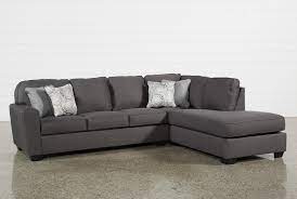 Its spacious l shape creates an intimate setting for entertaining guests, or the ultimate spot to sprawl out for an afternoon of movie binge watching or settling in with a good book. Mcdade Graphite 2 Piece 114 Sectional With Right Arm Facing Armless Chaise Living Spaces