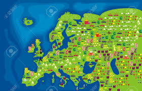 Premium stock photo of europe cartoon map. Cartoon Map Of Europe Royalty Free Cliparts Vectors And Stock Illustration Image 11972586