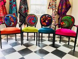 Eclectic Boho Dining Chairs Etsy Boho Dining Chairs Eclectic Chairs Dining Chairs