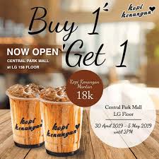 Startup kedai kopi ini juga memperkenalkan aplikasi bagi pelanggan. Kopi Kenangan Central Park Mall Jakarta