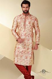 This blazer comes with a trouser just as shown in the picture.thid is a must have in your wedding ceremony for groom or groomsmen.wear it in wedding or reception dress,sangeet or. Biege Cotton Printed Kurta Kr402 Mens Fashion Sweaters Wedding Dress Men Mens Fashion Suits Casual