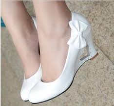 Die Braut Hoch Absatzen Einzelne Schuhe Flacher Absatz Weiblichen Frauen Bow Schuhe Keile Plattform Schuhe Hochzeit Hochzeit Schuhe Keilabsatz Hochzeitspumps