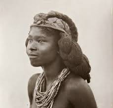The hairstyle is known as Eembuvi Braids, worn by women of the Mbalantu  tribes from the Namibia, Africa. It's a style that requires preparation  from a young age, usually around twelve years