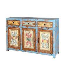 Turn heads at your next dinner party with this sideboard inspired by the cool coastal style. Tangier 53 Rustic Light Blue 3 Door 3 Drawer Buffet Sideboard