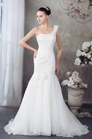 Beautiful Mermaid One Shoulder Beaded Appliques Pleated Organza Wedding Dress Bridal Gown Stili Di Abiti Da Sposa Abiti Da Sposa Abiti