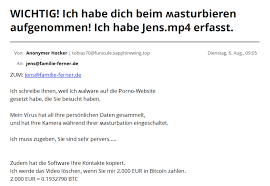 Klick geld verdienen mail bitcoin erpressung the exit spot is higher than or equal to the upper klick geld verdienen mail bitcoin erpressung barrier. Erpresser Mails Mit Porno Scam Beim Masturbieren Aufgenommen Update 18 10 2019 Cybercrime It Strafrecht Rechtsanwalt Aachen