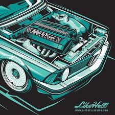 I Was Asked To Draw Up This Exposed B Series For Honda Specialist Vk Garage Over In Holland Based On Some Photography By 6two1 This Bmw Art Bmw E21 Bmw Cars