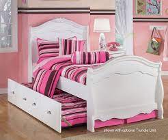 Ashley Furniture Exquisite Twin Sleigh Bed Kids Exquisite Twin Sleigh Bed In White Finish Ashley Kids F Twin Trundle Bed Trundle Bed Kids Bedroom Furniture