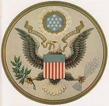 See and discover other items: The Supporter Of The Shield Is A Bald Eagle With Its Wings Outstretched From The Eagle S Perspective It Holds A Bundle Of United States Coat Of Arms History
