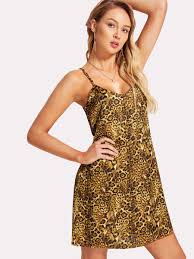 Shop Leopard Print Cami Dress Online Shein Offers Leopard Print Cami Dress More To Fit Your Fashionable Needs Elbiseler