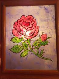Faux Stained Glass Using Modge Podge And Acrylic Paint Done On A Old Picture Frame Faux Stained Glass Glass Paint Markers Painting Crafts