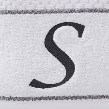 SKL Home by Saturday Knight Ltd. Monogram S" Bath and Hand Towel Set,  White, 4-Pack : Amazon.in: Home & Kitchen