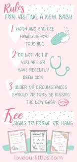 Rules For Visiting A New Baby And Free Hospital Door Signs New Baby Products Baby Infographic Hospital Door Signs