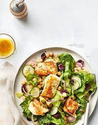 Grilled Halloumi Cheese Salad Recipe Recipe Halloumi Salad Recipes Halloumi Salad Grilled Halloumi