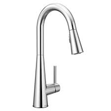 sleek one handle pulldown kitchen faucet