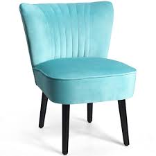 Buy kendal contemporary fabric slipper accent chair (set of 2), dark teal and matte black: Costway Set Of 2 Armless Accent Chair Upholstered Leisure Chair Single