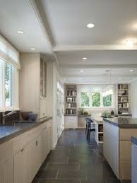 Grey Floor Tiles With Light Wood Cabinets Design Ideas Pictures Remodel And Decor Page 6 Slate Floor Kitchen Modern Kitchen Flooring Modern Kitchen Design
