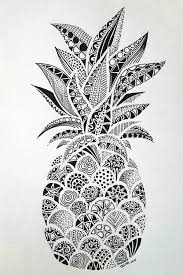 Ananas Background Draw Food Fruit Image 357 Ananas Background Draw Food Fruit Image Mandala Design Art Zentangle Drawings Doodle Art Designs