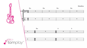 How to play nothing else matters by metallica in bass guitar. Nothing Else Matters Mittlere Stufe Metallica Bass Tabs