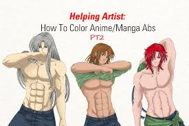 In this tutorial video, i show how i draw male bodies. Helping Artist How To Color Anime Manga Abs Pts2 Youtube