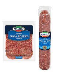 It is seasoned with garlic, salt, black and white peppercorns, and red or white wine. Mastro Mild Genoa Salami Mastro San Daniele Charcuterie Products