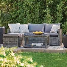 3 Piece Pacific Isles Resin Wicker Sectional Patio Furniture Set With Cushions Www Improvementscatal Discount Outdoor Furniture Patio Decor Outdoor Patio Decor