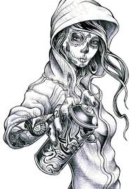 Black And White Feminine Black And White Sugar Skull Tattoo Feminine Sugar Skull Tattoos Day Of The Dead Girl Tumblr Graffiti Tattoo Skulls Drawing Lowrider Art