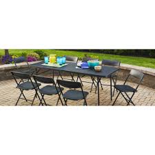 80075 almond folding tables are perfect for indoor, outdoor use. Mainstays 6 Fold In Half Table Black Walmart Com Walmart Com