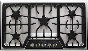 The expansive collection of thermador kitchen ranges is packed with innovative technology to help you master your culinary goals while complimenting your complete with the patented pedestal star® burner, offering 56% more even flame distribution than standard round burners, plus oven options. Thermador Sgsx365fs 36 Inch Gas Cooktop With 5 Star Burners 2 Extralow Simmer Burners 18 000 Btu Power Burner Electronic Re Ignition Continuous Grates And Progressive Illuminated Control Panel