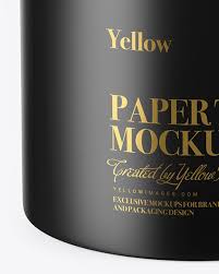 Paper Tube Mockup In Tube Mockups On Yellow Images Object Mockups